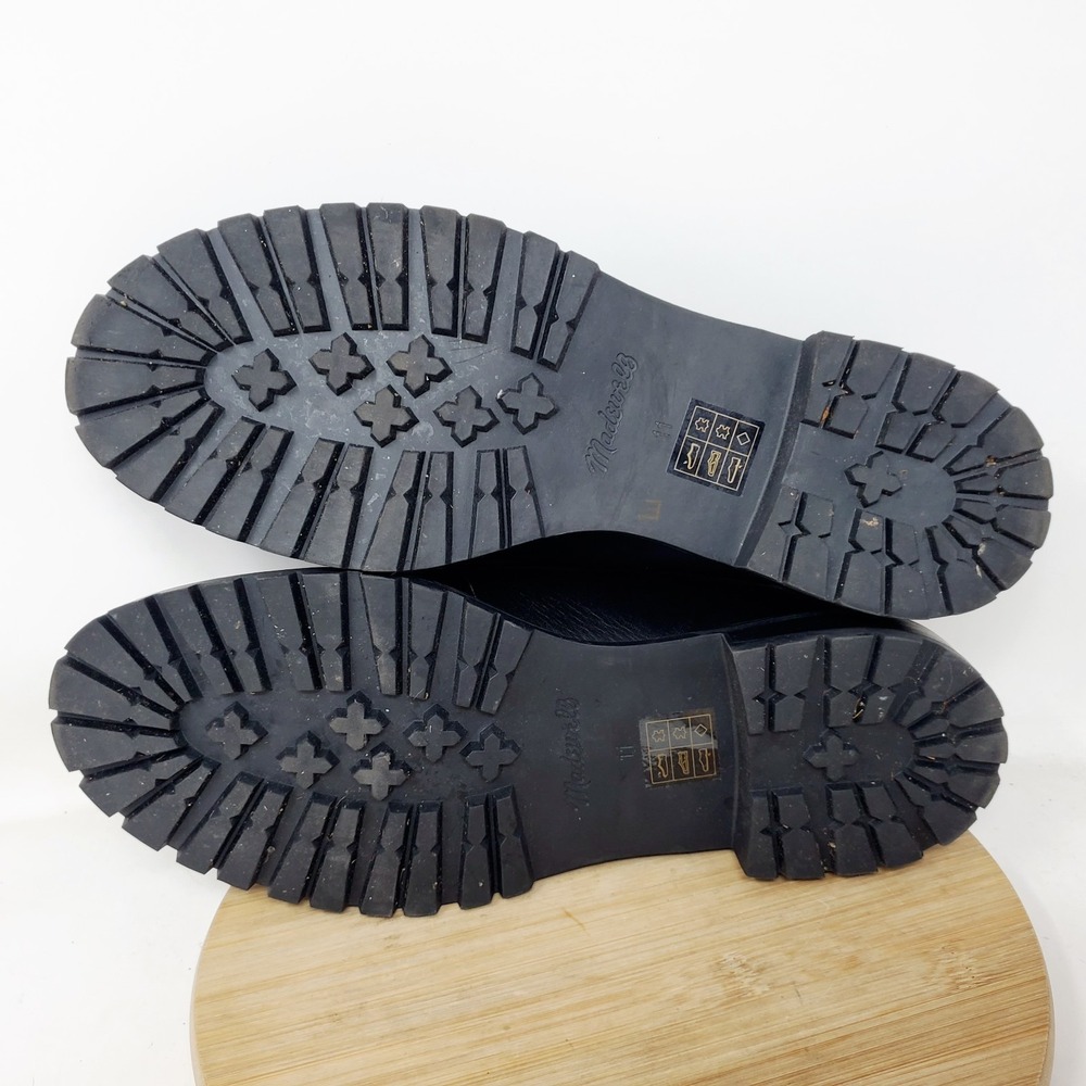 Madewell Chunky Loafer Womens 11 Bradley Black‎ Leather Platform Lug Sole Shoes - Picture 11 of 13